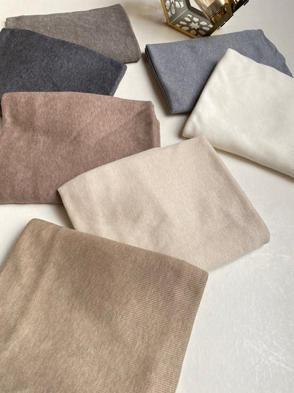 Ribbed cotton lycra scarf