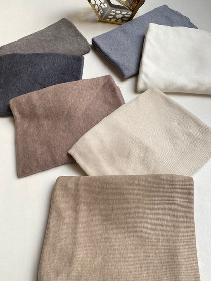 Ribbed cotton lycra scarf