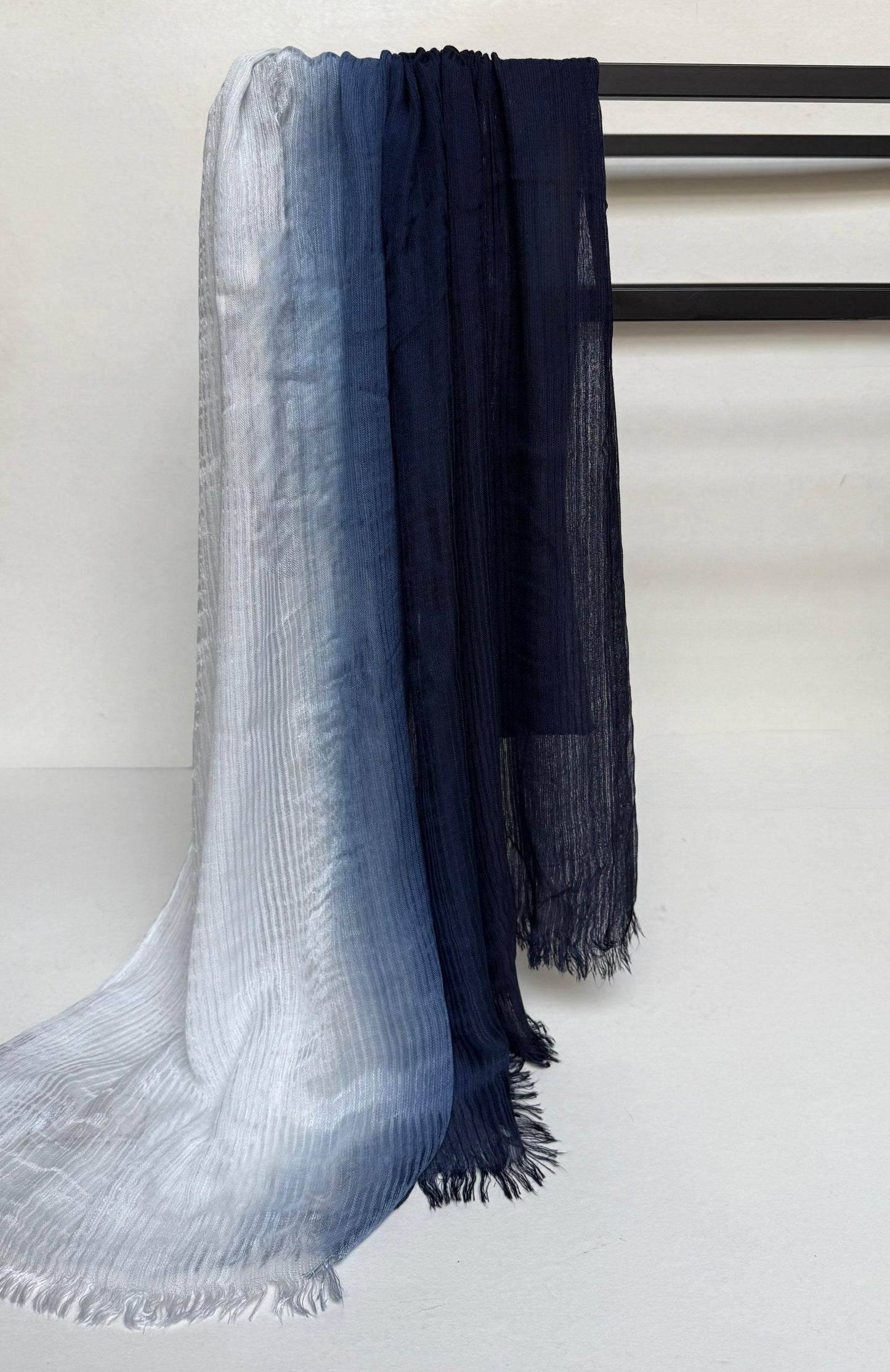 Ombre feather loom scarf.