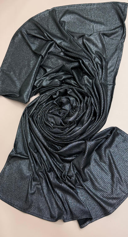 Stripped metallic scarf