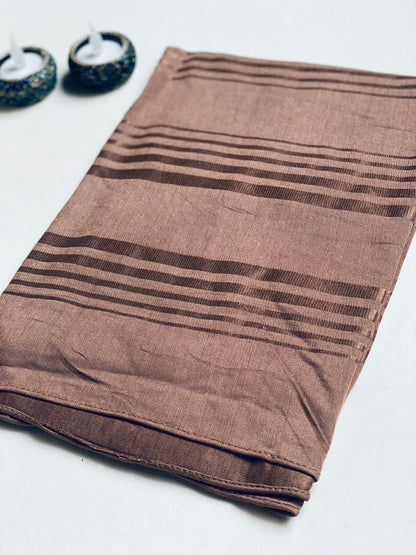 Stripped cotton lycra scarf