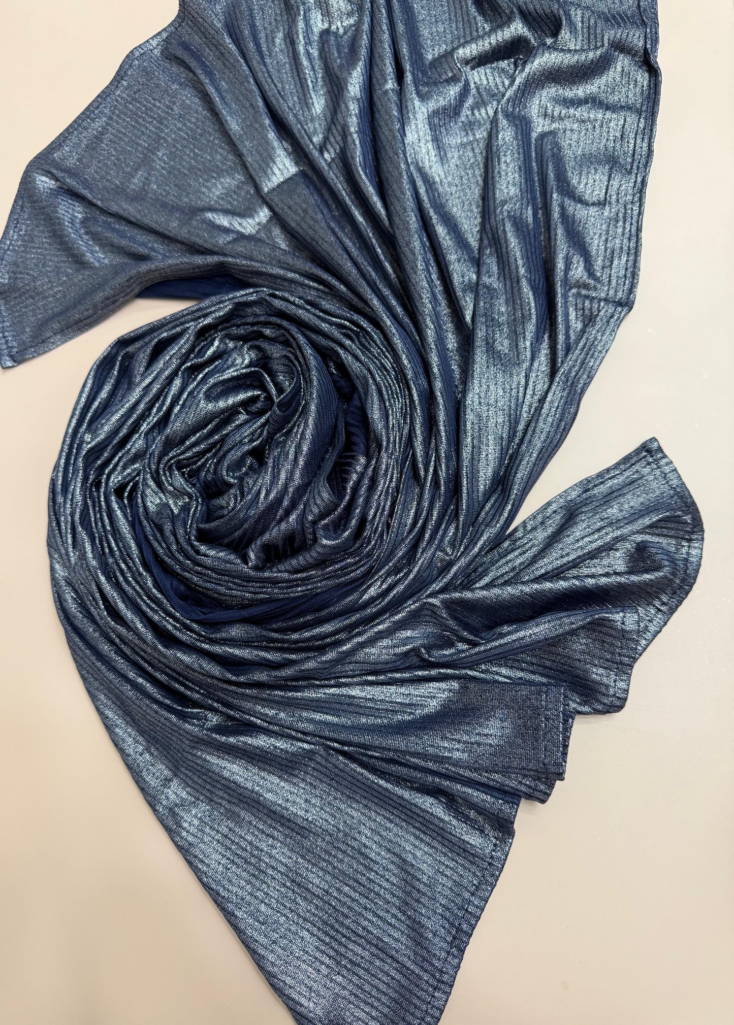 Stripped metallic scarf