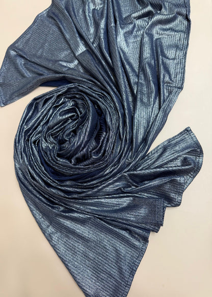 Stripped metallic scarf