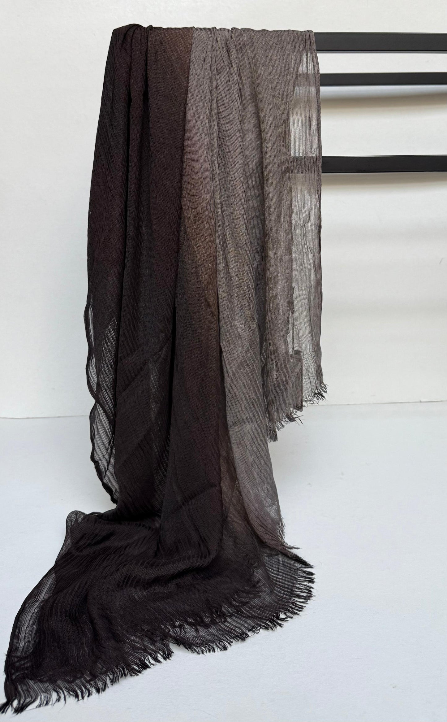 Ombre feather loom scarf.