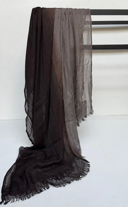 Ombre feather loom scarf.