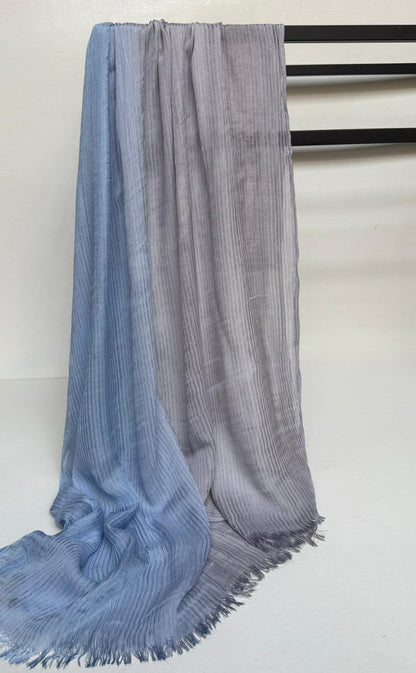 Ombre feather loom scarf.