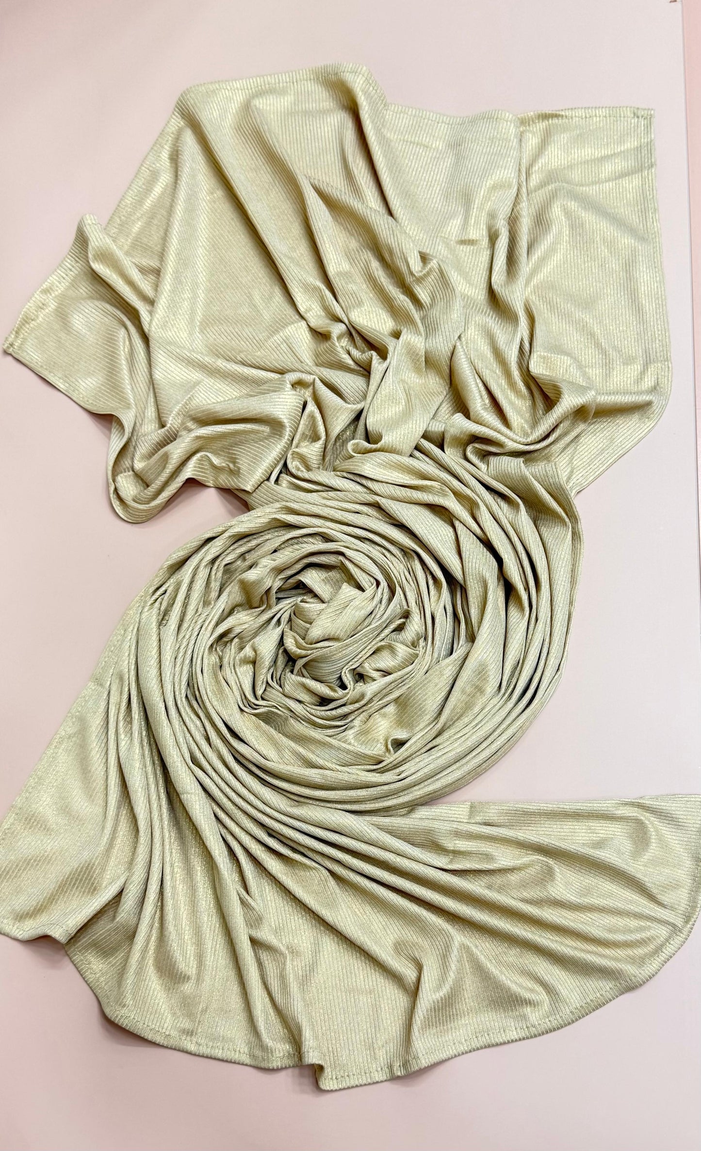 Stripped metallic scarf