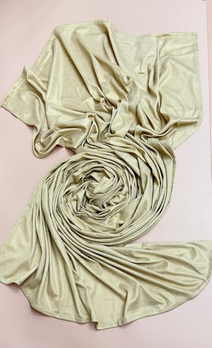 Stripped metallic scarf