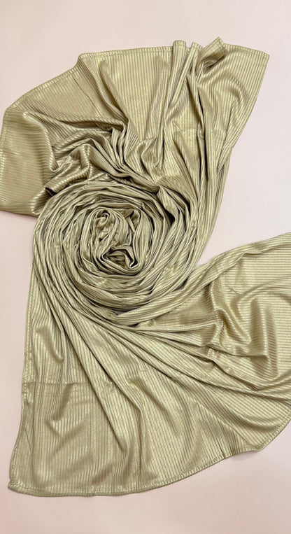 Stripped metallic scarf