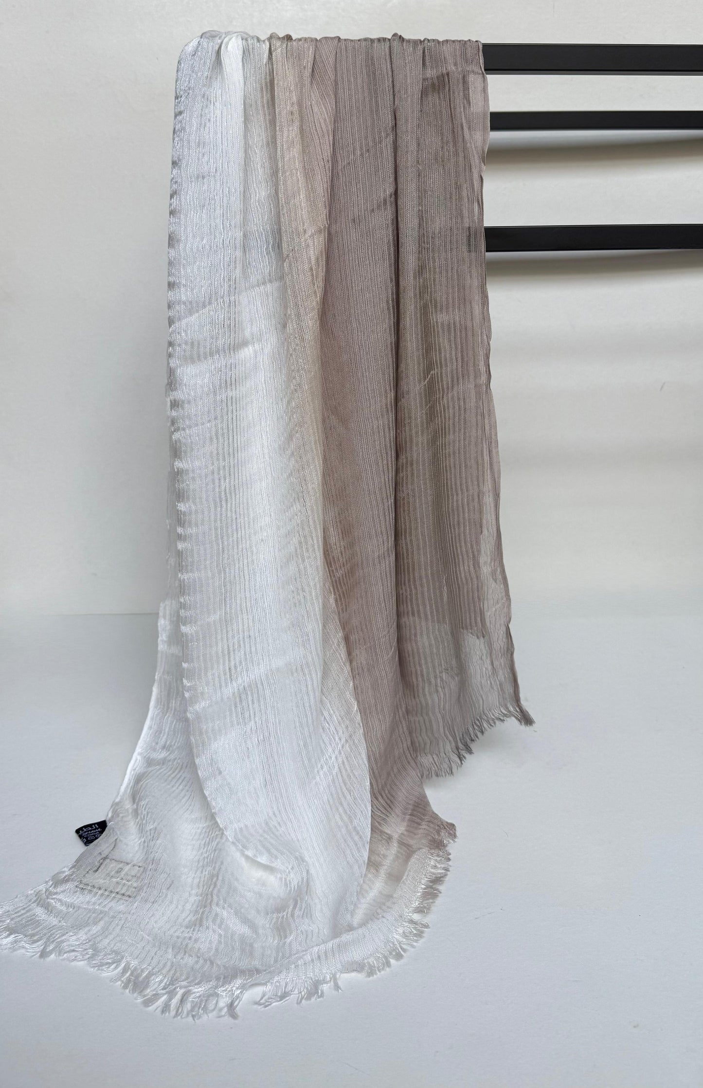 Ombre feather loom scarf.