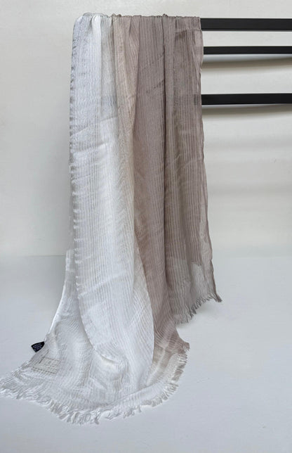 Ombre feather loom scarf.