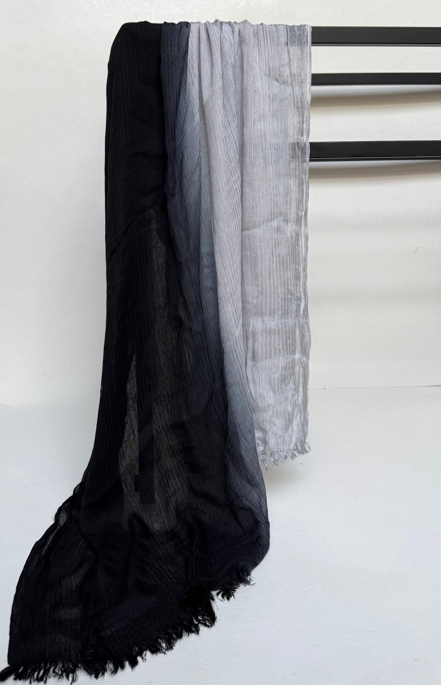 Ombre feather loom scarf.