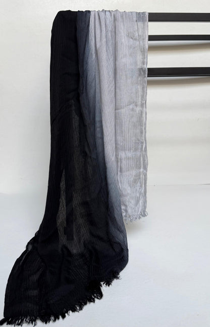 Ombre feather loom scarf.