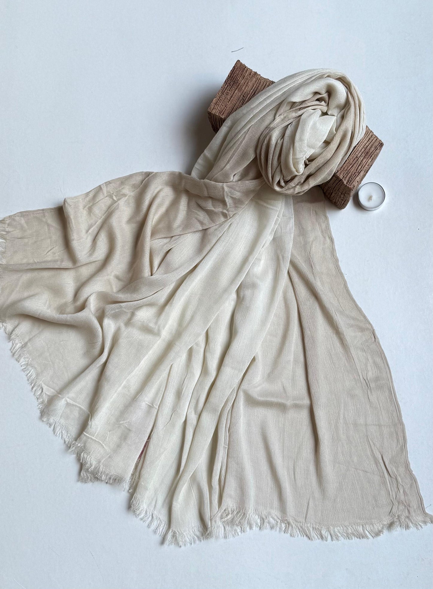Ombre linen scarf.