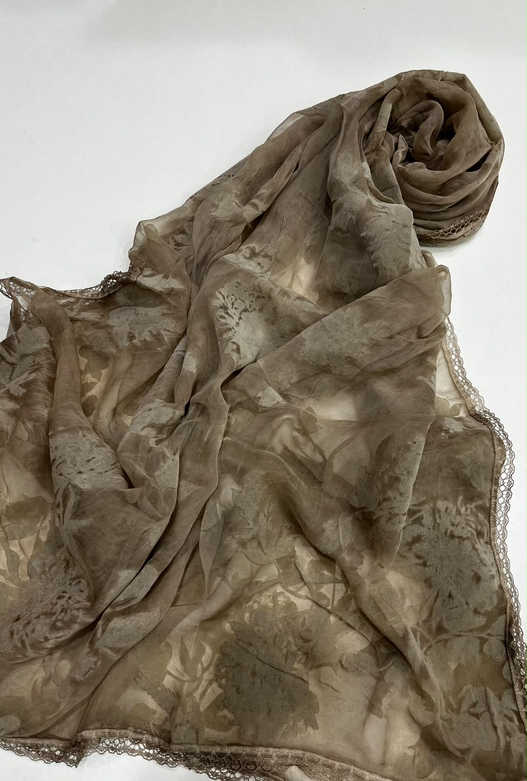 Dark cafe velvet scarf