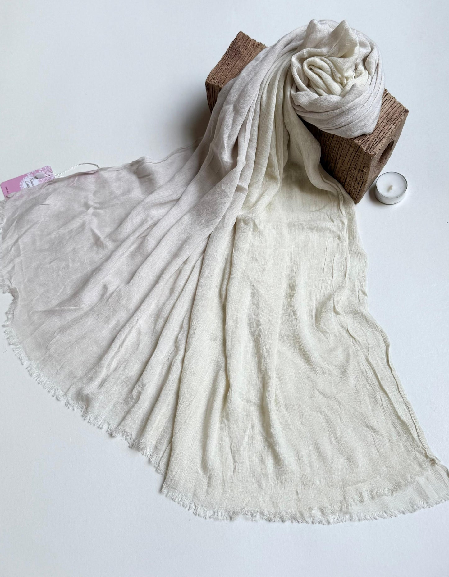 Ombre linen scarf.
