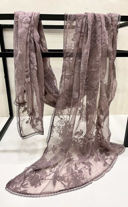 Dark purple velvet scarf