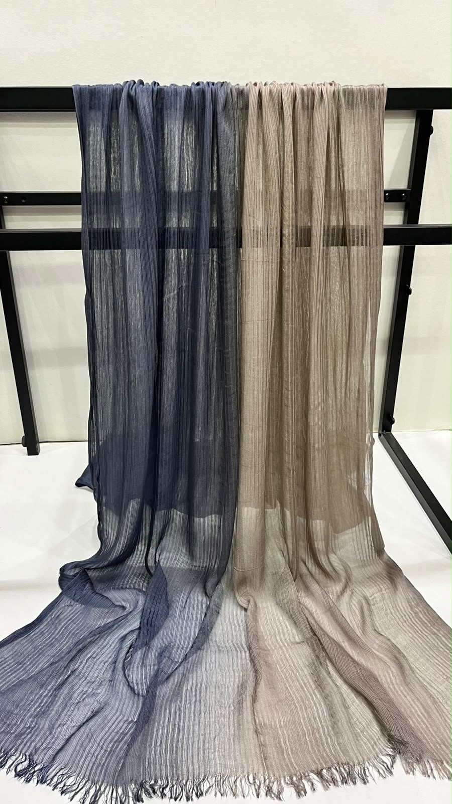 Ombre feather loom scarf.