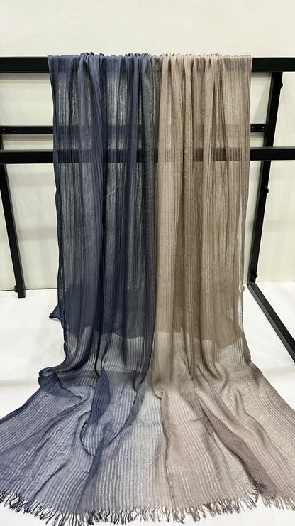 Ombre feather loom scarf.