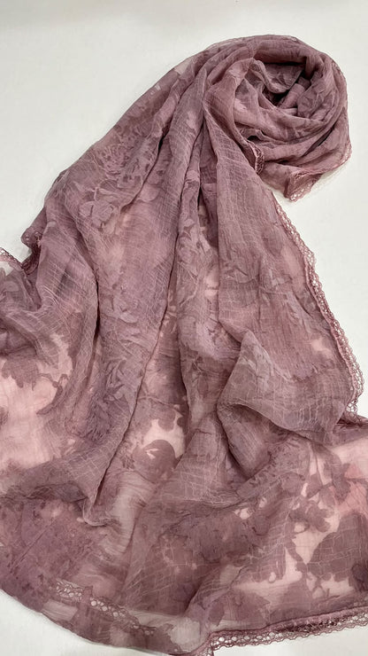 Cashmere velvet scarf