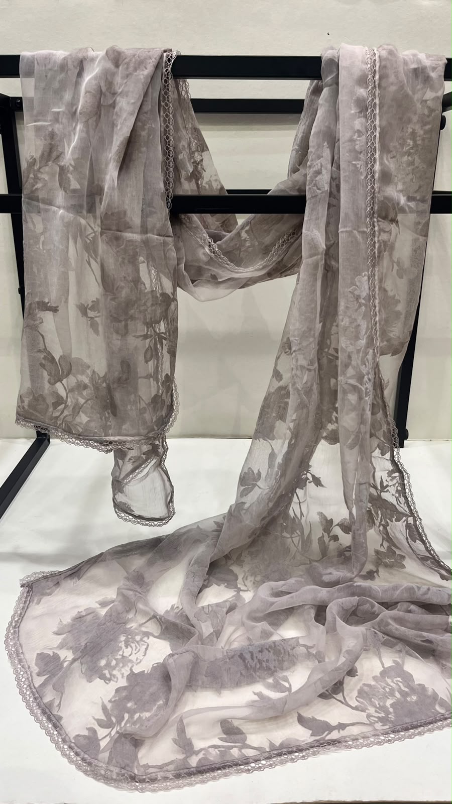 Nude velvet scarf