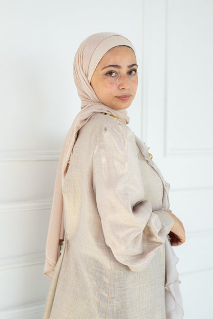 Ruffled linen blouse