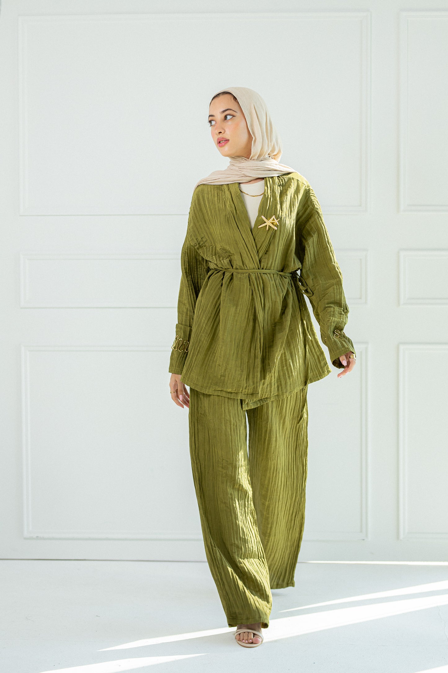 Olivette satin set