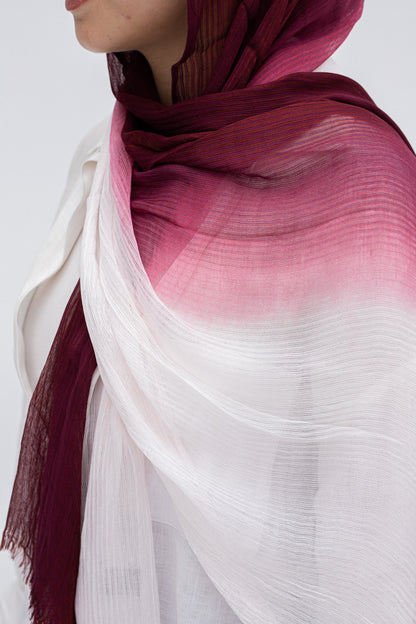 Burgundy Ombre feather loom