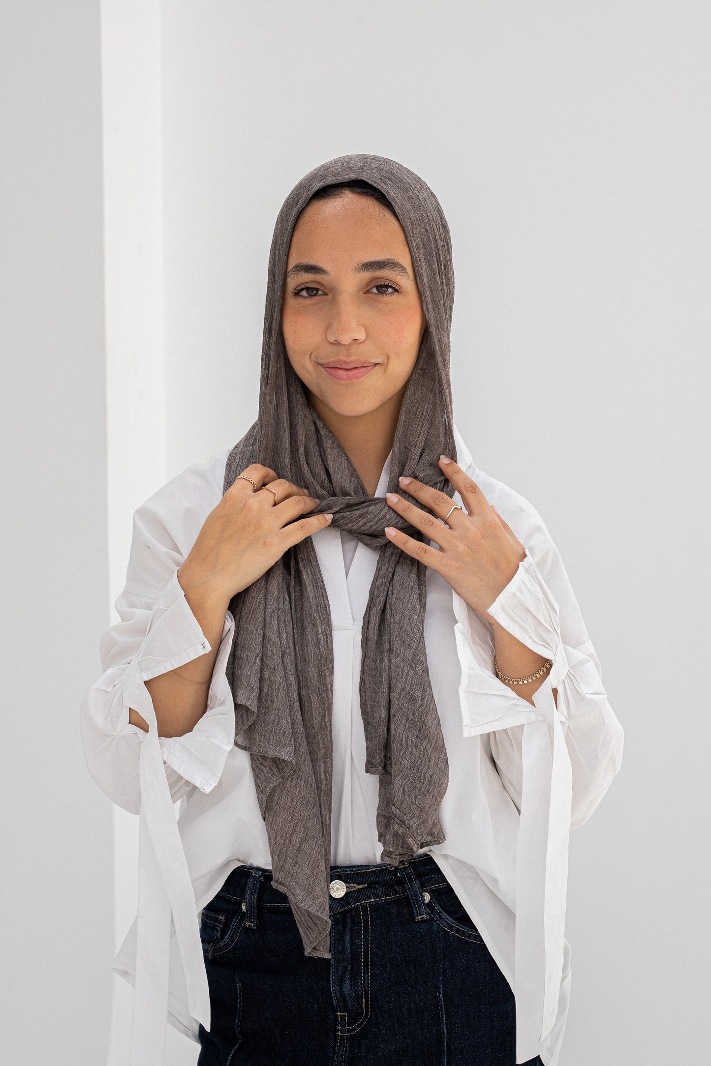 Dark Greyish Laya Scarf