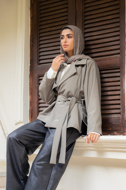 Luxe Guard trench coat.