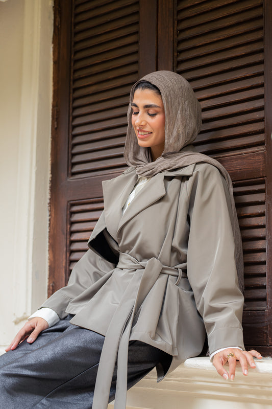 Luxe Guard trench coat.