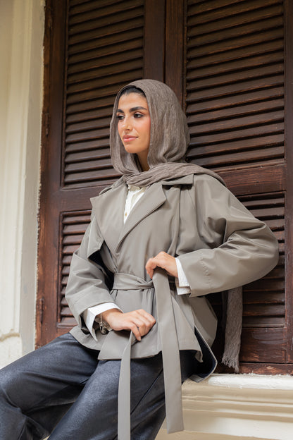 Luxe Guard trench coat.