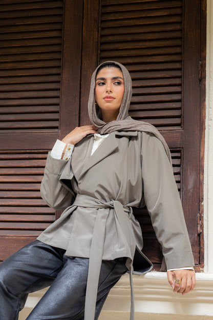 Luxe Guard trench coat.