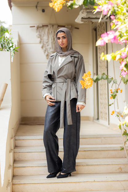 Luxe Guard trench coat.