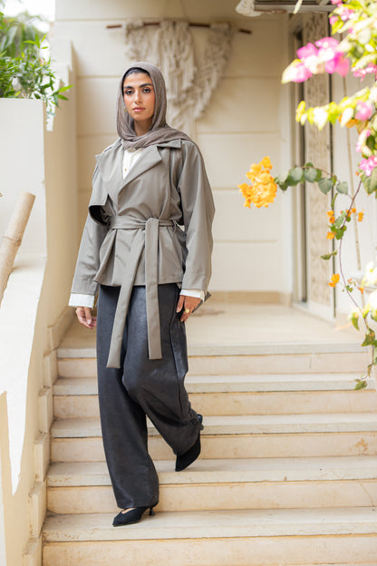 Luxe Guard trench coat.