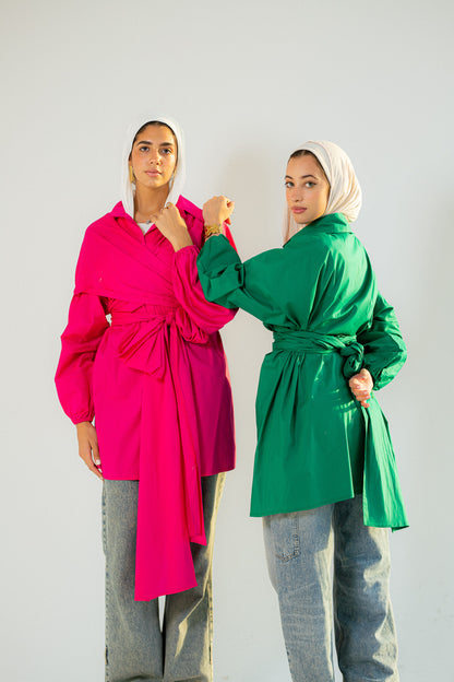 Multiway poplin shirt