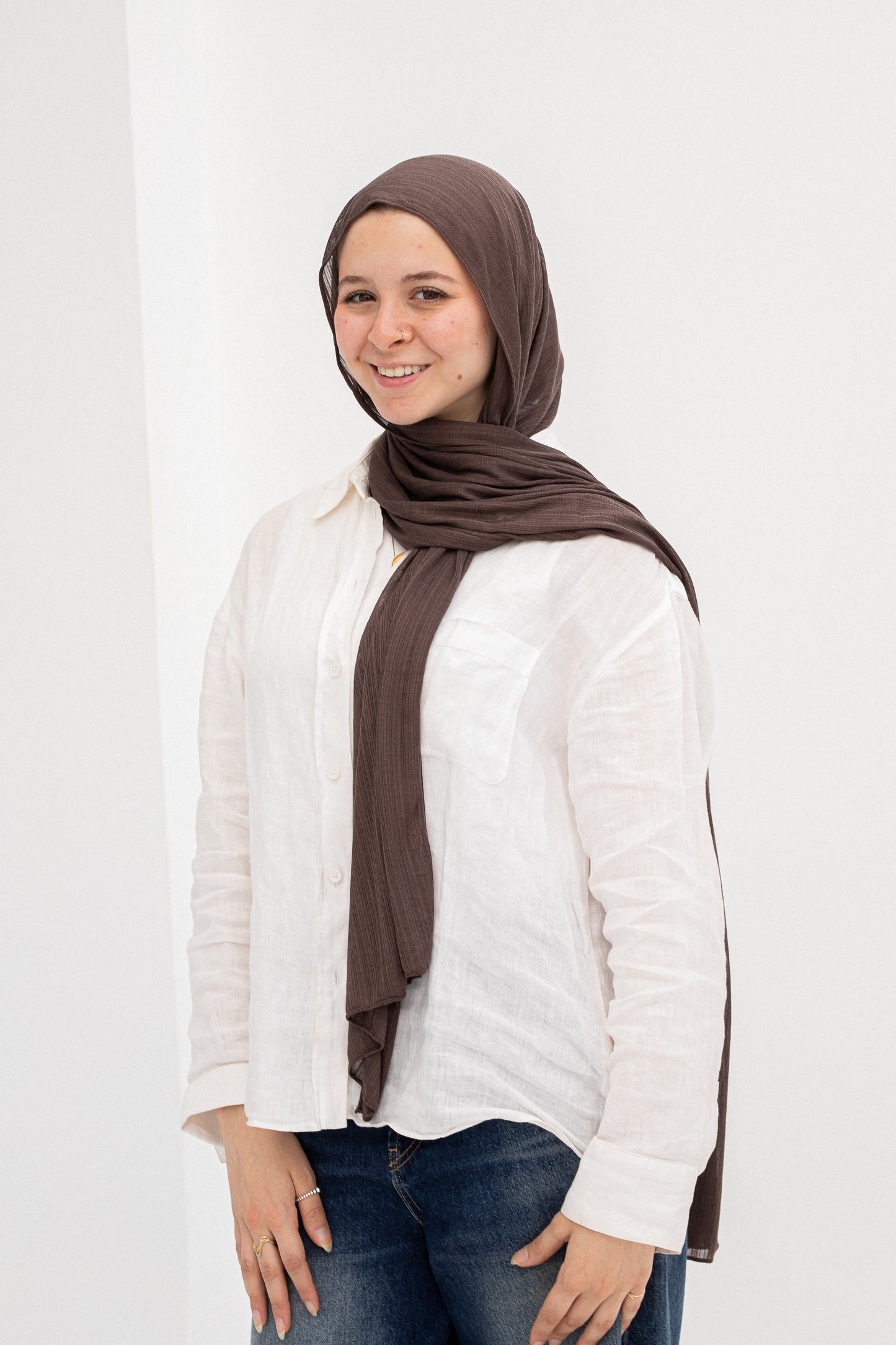 Brown lulwah scarf