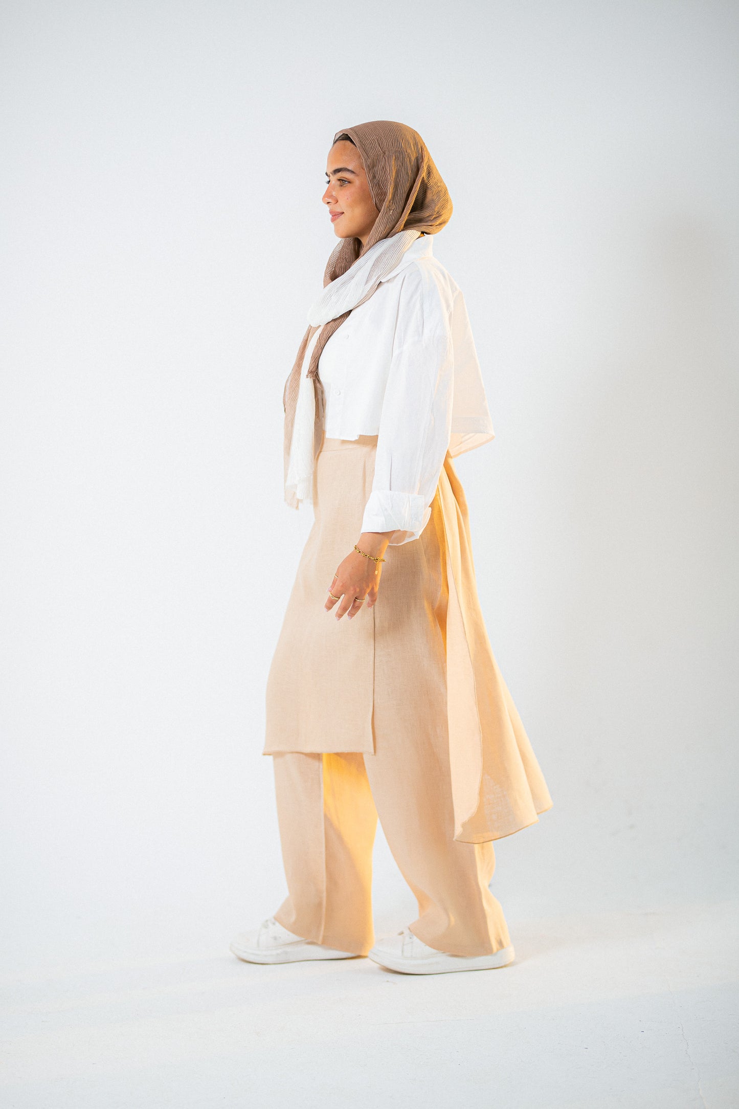 Layered chic pants.