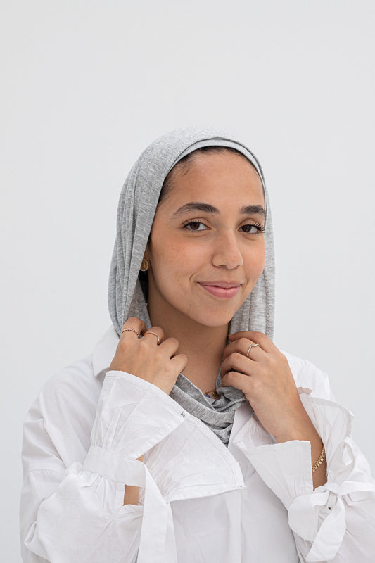 Light grey jeans scarf