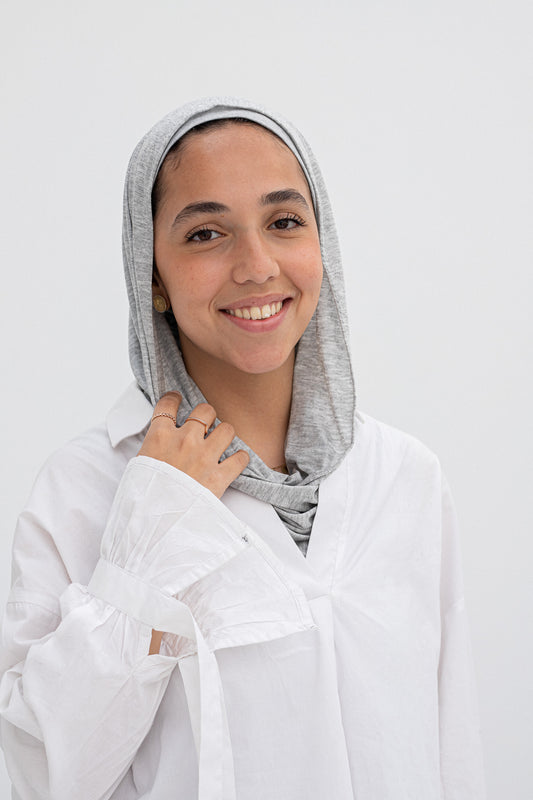 Light grey jeans scarf
