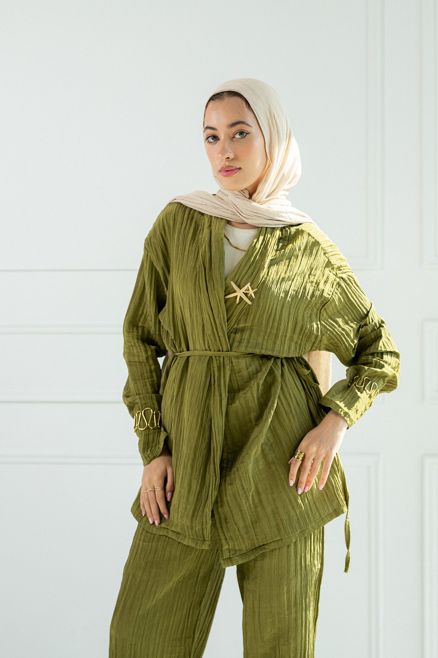 Olivette satin set