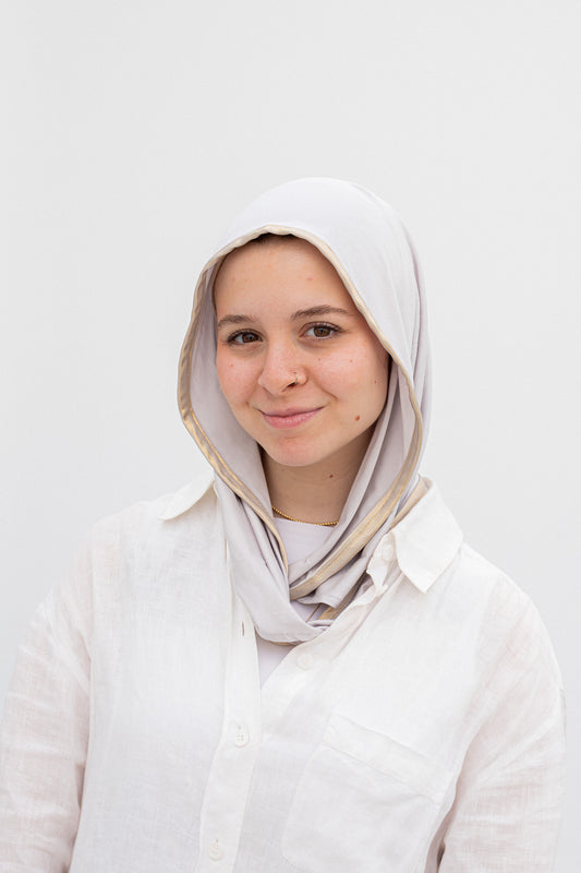 Grey/gold Shima scarf