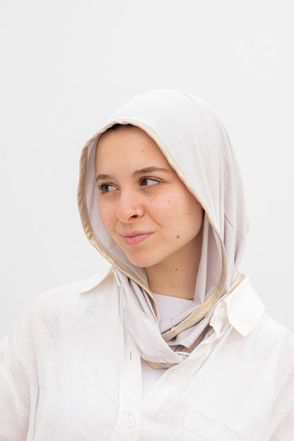 Grey/gold Shima scarf