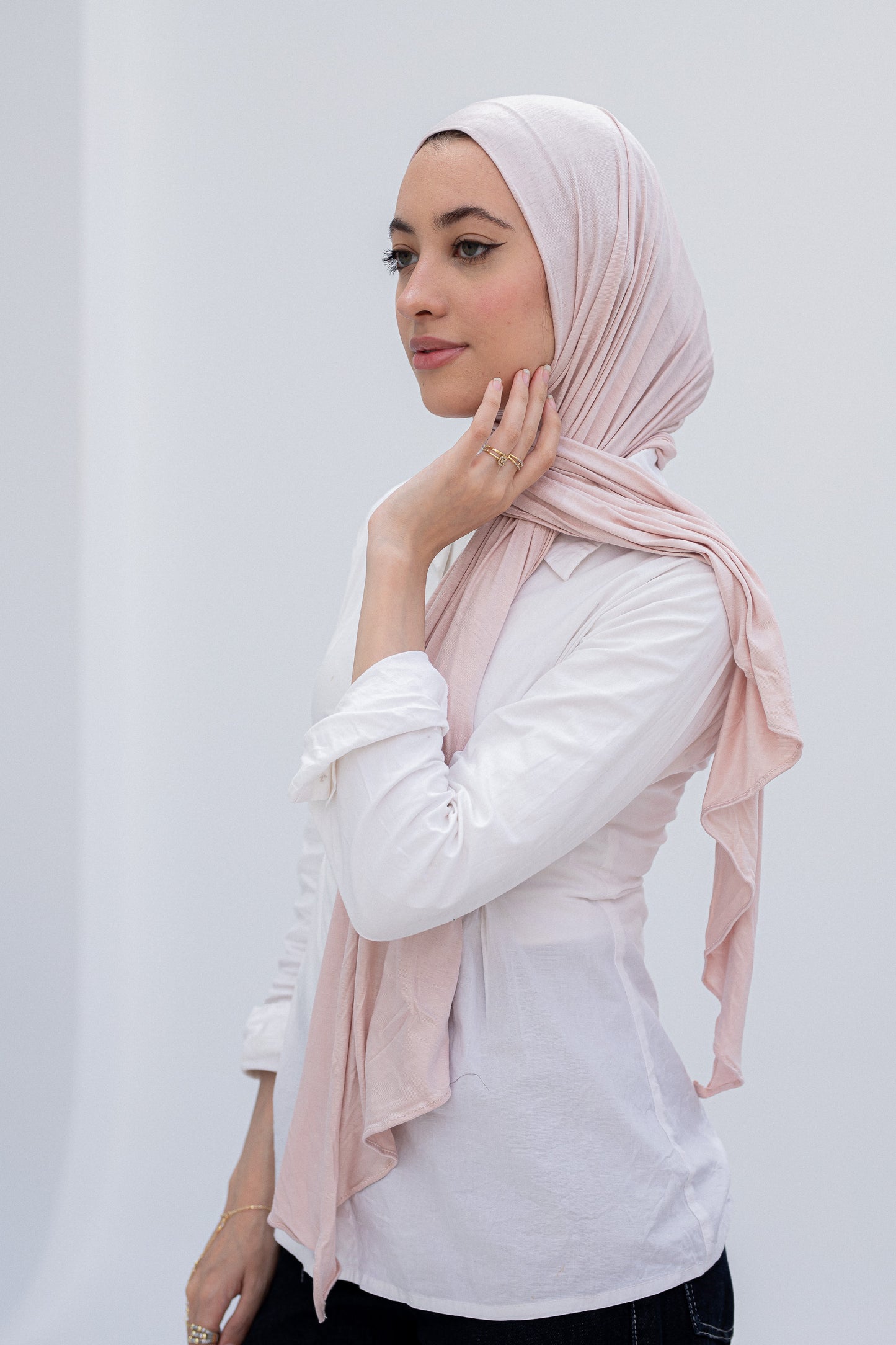 Pink slipon scarf