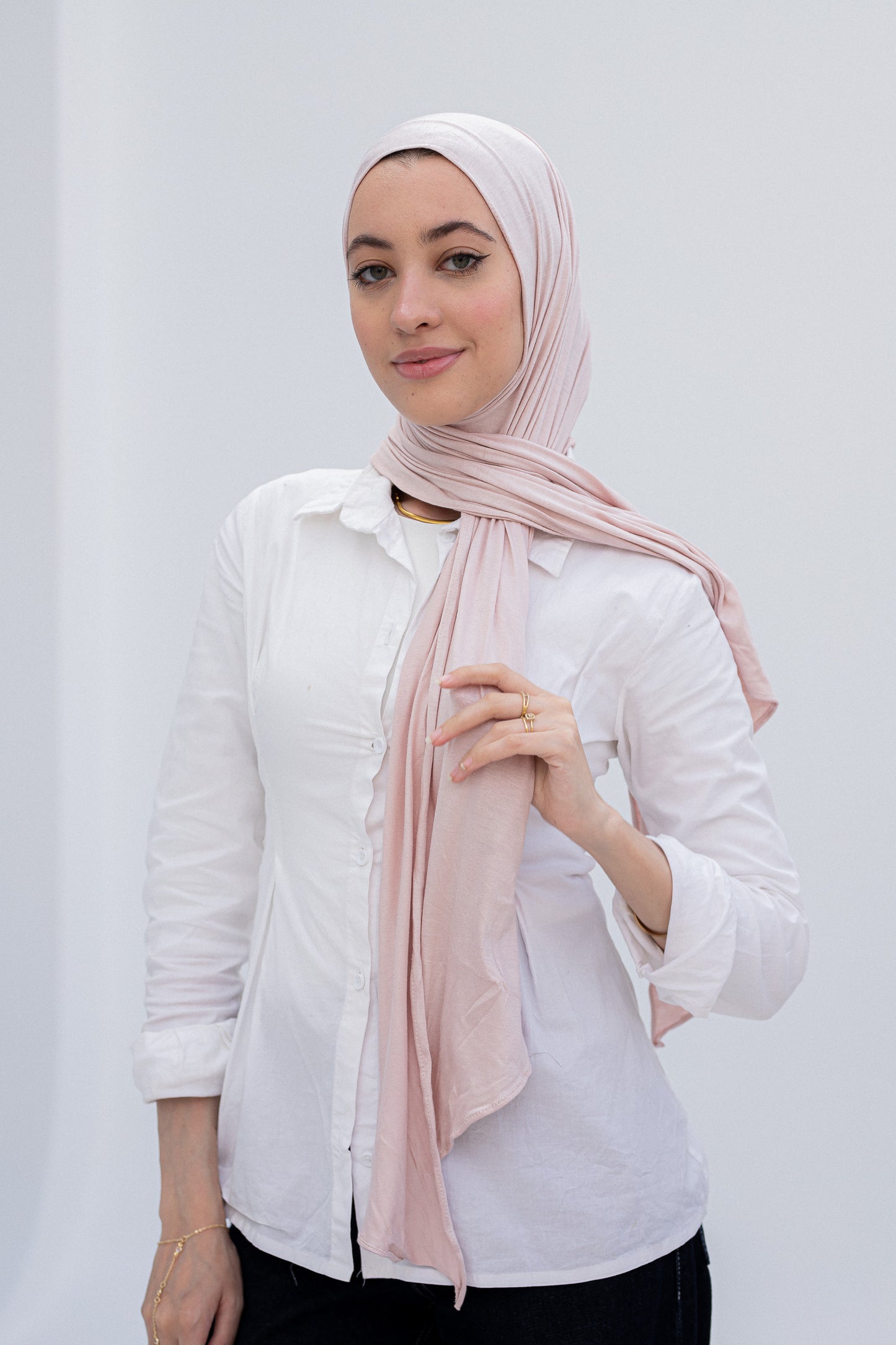 Pink slipon scarf