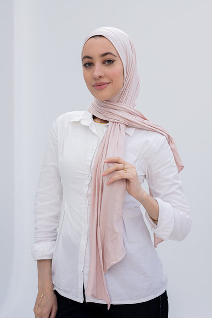 Pink slipon scarf