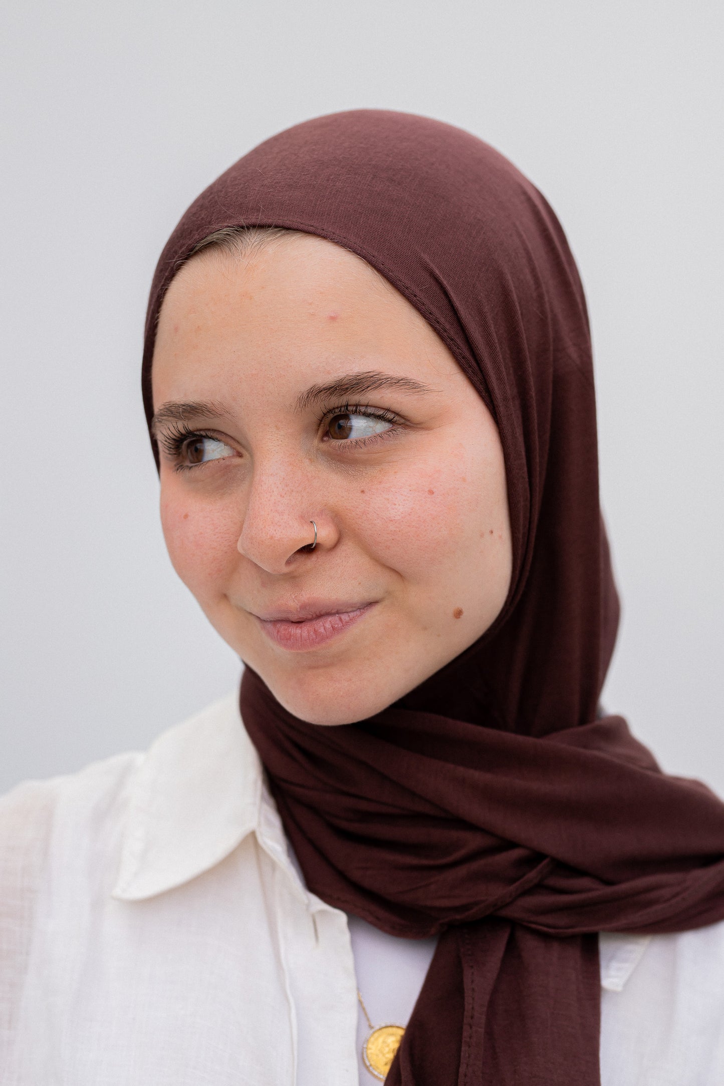 Brown slipon scarf