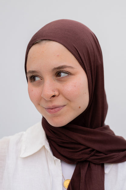 Brown slipon scarf