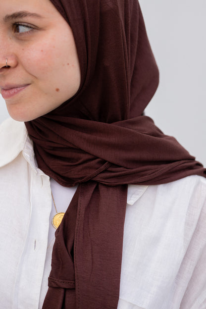 Brown slipon scarf