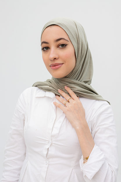 Dark mint slipon scarf